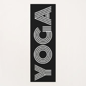 Zwarte yogamat met stoer design (Voorkant)