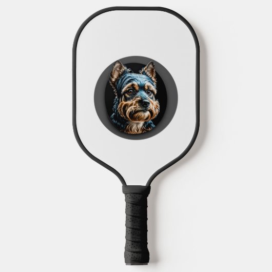 zwarte Yorkshire terriër Pickleball Paddle (Voorkant)