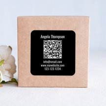 Zwarte zakelijke QR-code aangepast