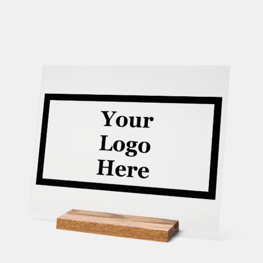 Zwarte zakelijke Sjabloon, Logo hier Acryl Bord (Hoek)