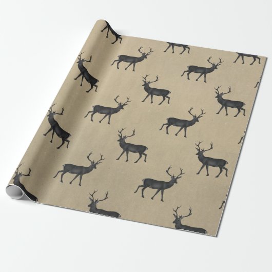 Zwarte zakken op steenachtergrond cadeaupapier (Uitgerold)