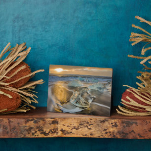 Zwarte zandbak   Jokulsarlon Zuid-IJsland Fotoplaat