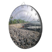 Zwarte zandstrand in Hawaii Dartbord (Voorkant Rechts)