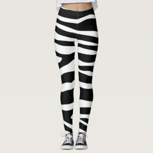 zwarte zebra leggings