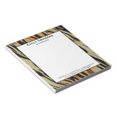 Zwarte Zebra Stripes Notitieblok (Schuin)