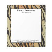 Zwarte Zebra Stripes Notitieblok (Voorkant)