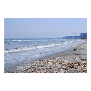 Zwarte Zee Mamaia Strand – Constanta Roemenië Prin Foto Afdruk
