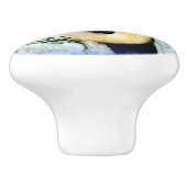 zwarte zeemeermin keramische knop (Zijkant)