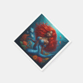 Zwarte Zeemeermin Servet (Hoek)