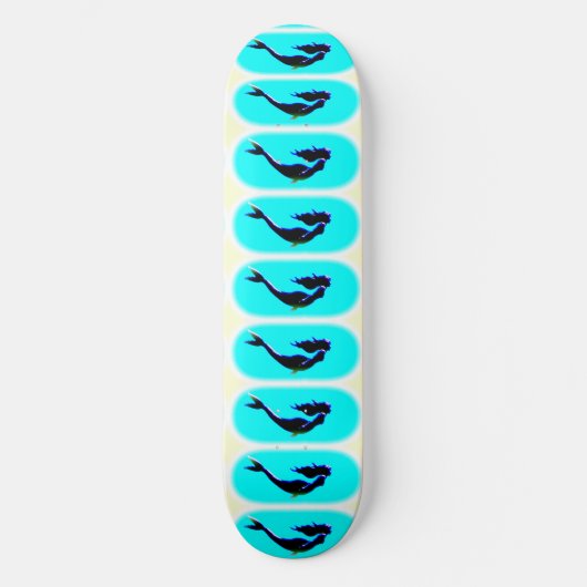 zwarte zeemeermin skateboard (Voorkant)