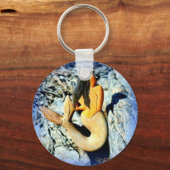 zwarte zeemeermin sleutelhanger (Voorkant)