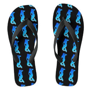 zwarte zeemeermin teenslippers
