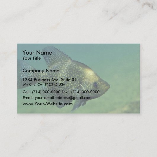 Zwarte zeeplap visitekaartje (Voorkant)