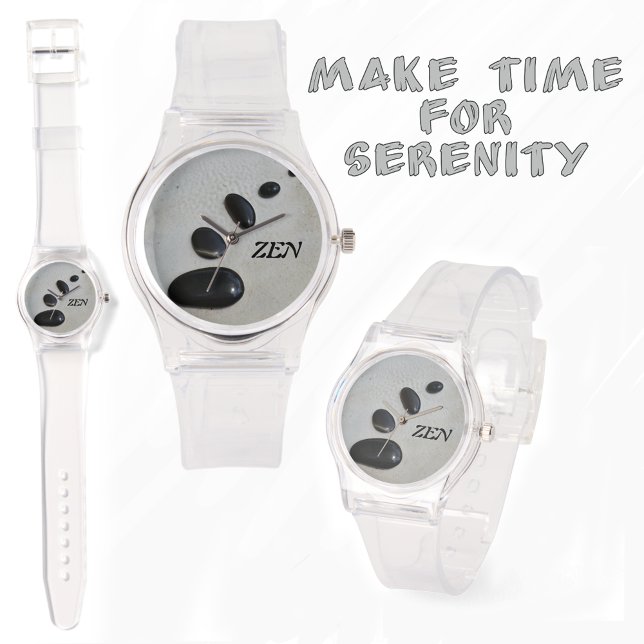 Zwarte Zen stenen met Initialen Chic Horloge (Creator heeft geüpload)