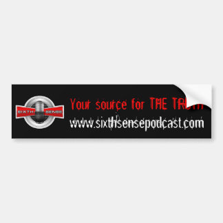 Zwarte Zesde Sense Logo Bumpersticker - Gepersonal