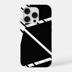 Zwarte Zig Zag Patroon iPhone Hoes 15 Pro Hoesje