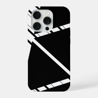 Zwarte Zig Zag Patroon iPhone Hoes 15 Pro Hoesje