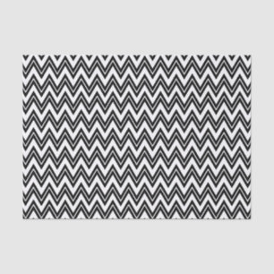Zwarte zigzag Chevron over witte achtergrond Tissuepapier