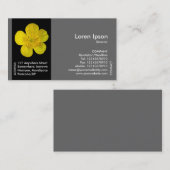 Zwarte zijband ventilator - Buttercup Visitekaartje (Voorkant / Achterkant)
