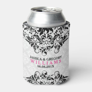  zwarte zijde op witte doekjes blikjeskoeler