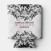  zwarte zijde op witte doekjes blikjeskoeler (Achterkant)