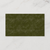 Zwarte zijdeBand - Donkergroen petaal geborsteld T Visitekaartje (Achterkant)