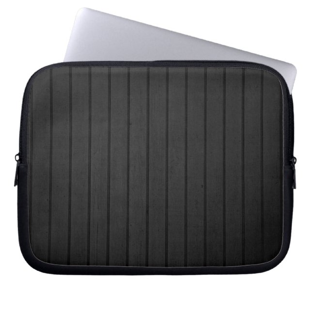 Zwarte zijgevel laptop sleeve (Voorkant)