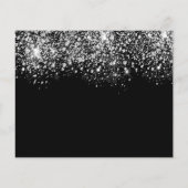 Zwarte zilverbegroting op feestdag behalve datum flyer (Achterkant)