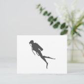 Zwarte zilverduikers briefkaart (Staand voorkant)