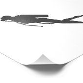 Zwarte zilverduikers foto afdruk (Hoek)