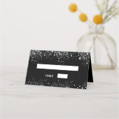 Zwarte zilveren glitter-sparren (Voorkant)