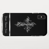 Zwarte Zilveren Middeleeuwse Kruis iPhone XS Max H Case-Mate iPhone Case (Achterkant (horizontaal))