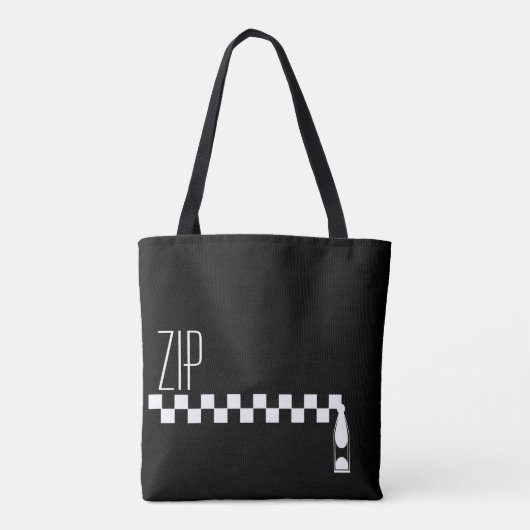 Zwarte ZIP-Canvas tas (Achterkant)