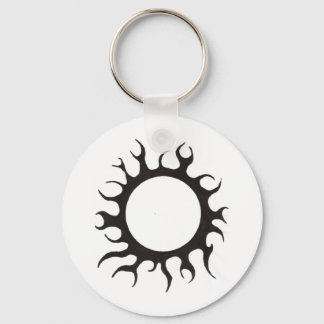 Zwarte zon sleutelhanger