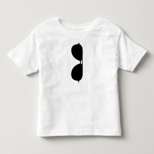 Zwarte Zonnebril Luchtbril grafische baby jongen Kinder Shirts