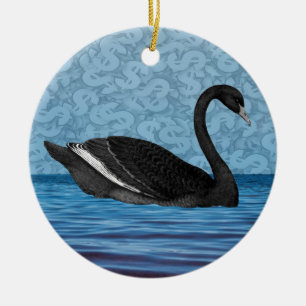 Zwarte Zwaan-gebeurtenis Keramisch Ornament