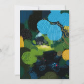 Zwarte zwaan op het meer kaart (Voorkant)