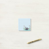 Zwarte zwaan post-it® notes (Op bureau)