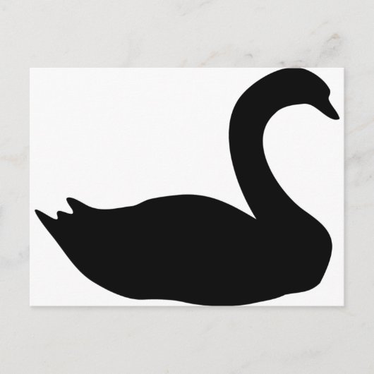 zwarte-zwaanpictogram briefkaart (Voorkant)