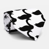 zwarte-zwaanpictogram stropdas (Opgerold)