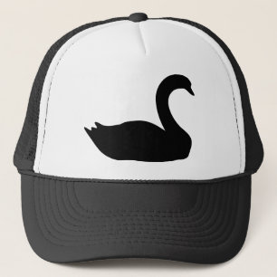 zwarte-zwaanpictogram trucker pet