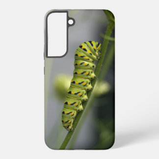 Zwarte zwaluwstaart rups (peterselieworm) op dille samsung galaxy hoesje
