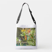 Zwarte zwaluwvlinder #2 crossbody tas (Achterkant)