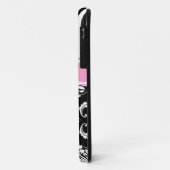 ZWARTE ZWARTE STRIPES DAMASKMONOGRAM Case-Mate iPhone CASE (Achterkant/links)