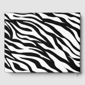 Zwarte zwarte zebra print safari verjaardagsfeestj gastenboek (Achterkant)