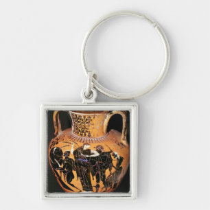 Zwarte zwelling sleutelhanger