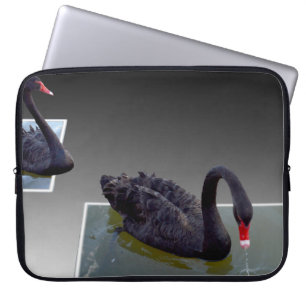 Zwarte zwemmen in vijvers 15-inch laptophoes laptop sleeve