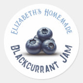 Zwartebessenjam Ronde Sticker (Voorkant)