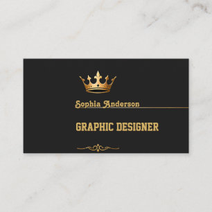 Zwartegrond Goud Luxe Professioneel Branding Visitekaartje