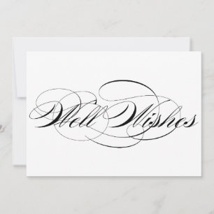 Zwartek Elegante Script Wensen Huwelijksbord Kaart